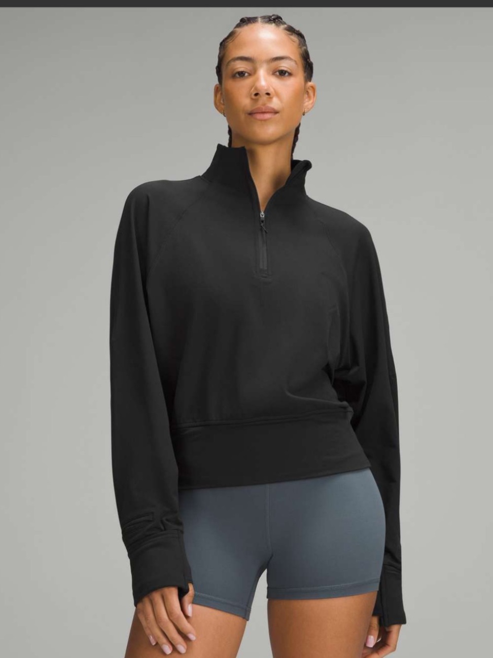 lululemon athletica Black Half-Zip Rulu Pullover